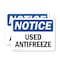 Signmission Used Antifreeze, 7 in W x Rectangle, Vinyl Decal OS-2PACK-NS-D-57-L-18823 - alternate 1